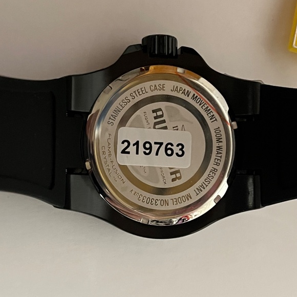 Invicta Aviator Mens Black Watch 33033 Steel 50mm Case Silicone Band Timepiece - Picture 9 of 12